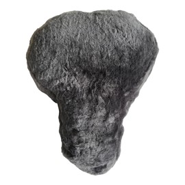 Naturasan Bicycle Saddle Lambskin Cover, Bicycle Saddle Cover Made of Merino Lambskin, Sheepskin Bicycle Warm Winter Seat Cover (Grey, 30 x 25 cm (Size L))