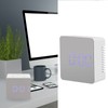 LED Mirror Clock Square Automatic Battery Powered Temperature Smart Clock