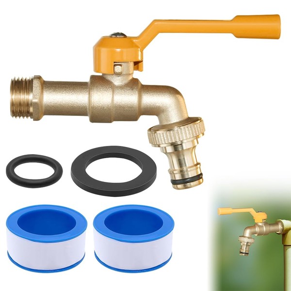 CLIUNT Wasserhahn Garten 1/2 Zoll, Kugelhahn Aussen Frostsicher, Außenwasserhahn mit