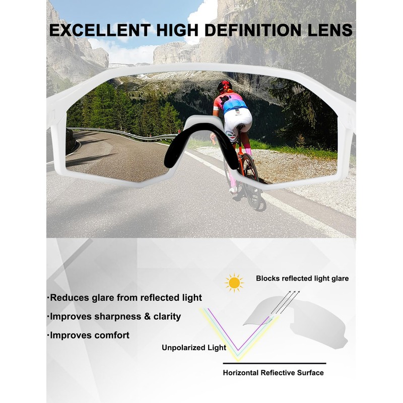 BangLong Sports Sunglasses for Men Women,UV400 Protection Baseball Sun Glasses