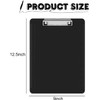 HERKKA 25 Pack Plastic Clipboards, Black, A4 Letter Size, 12.5