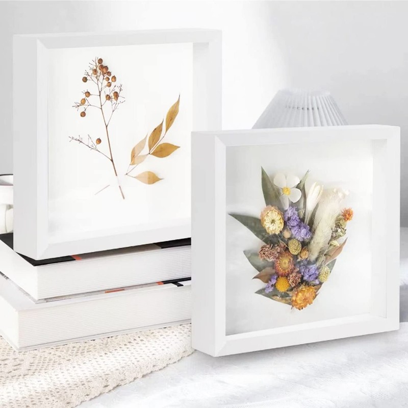 3D Square Frame, 20 x 20 cm, Wooden Shadow Box,