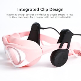 Generic Open Ear Swimming Headphones, Bone Conduction Design, IPX8 Waterproof, Underwater MP3 Player for Swimmers, Athletes, Water Sports, Diving, Runing, Small, Black