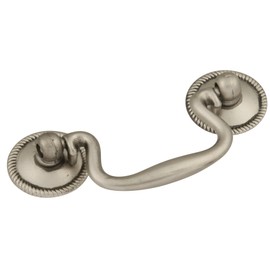 Hickory Hardware P8048-ST 2-1/2-Inch Manor House Bail Cabinet Pull, 2.5-Inch, Silver Stone