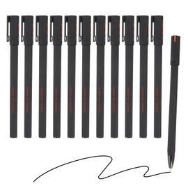 M&G Gel Pen Medium Point 0.5mm, 12 Pcs Smooth Black Gel Ink Rollerball Pen for Home Office Writing Note Taking Journaling Business, Style 6
