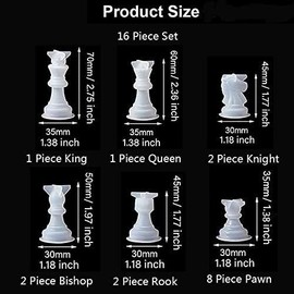 1 Set Chess Mold for Resin Silicone Chess Resin Mold Chess Crystal Epoxy Casting for Making Birthday,Jewelry Casting Supplies