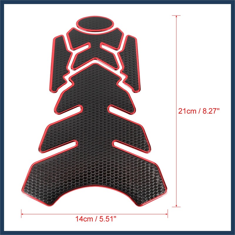 INFINAUTO Fuel Tank Protector PVC Rubber Pad Emblem Badge Sticker