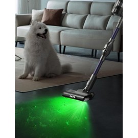 QPDZ Rechargeable Vacuum Cleaner Dust Detector Light, Green Light Attachment Compatible with Dyson Shark Bissell, Reveal Micro Dust Display Pet Dog Cat Hair, Upgrade Vacuum Accessories Universal Lamp