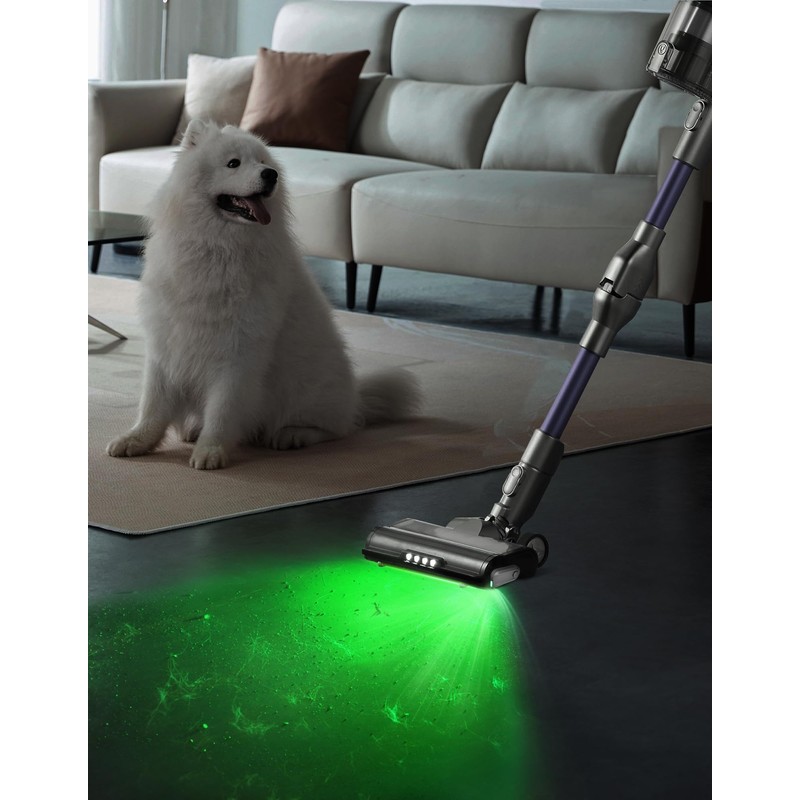 QPDZ Rechargeable Vacuum Cleaner Dust Detector Light, Green Light Attachment