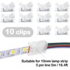 Flutesan 10 Packs Solderless LED Strip Connector, Transparent Track Lighting