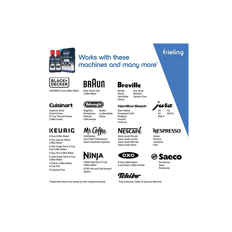 Durgol Swiss Espresso Decalcifier Solution - 4 Bottles