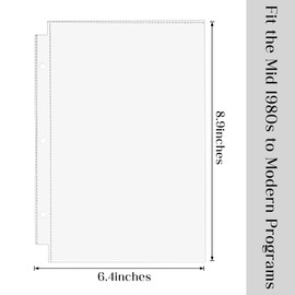 Affrolling 100 Pcs Playbills Binder Page Protectors Bulk for Broadway Sheet Protectors Fit 5.5 x 8.5 Programs Protective Sleeves Play Program and Theater Programs Playbills from Mid 1980s to Modern