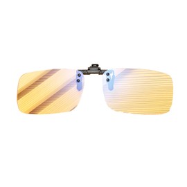 SagaSave Clip-On Sunglasses, Polarised Clip-on Flip Up Anti-Blue Light Sunglasses for Outdoor Driving Fishing, Yellow Lens