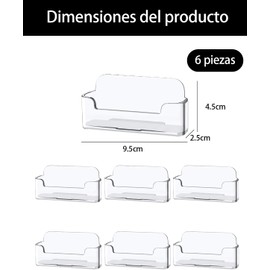6 Porta Tarjetas De Presentación, Porta Tarjetas De Presentación Para Organización Profesional, Ideal Para Reuniones De Negocios y Eventos, Fabricado En Material Plástico Durable