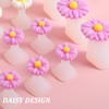 Hpmjz 16 pcs Daisy Toe Separators Silicone Flower Toe Spacers