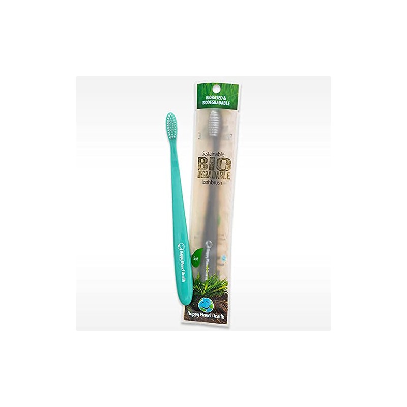 HDP Happy Planet Biodegradable Toothbrush Floss Color:Biodegradable Size:Pack of 8