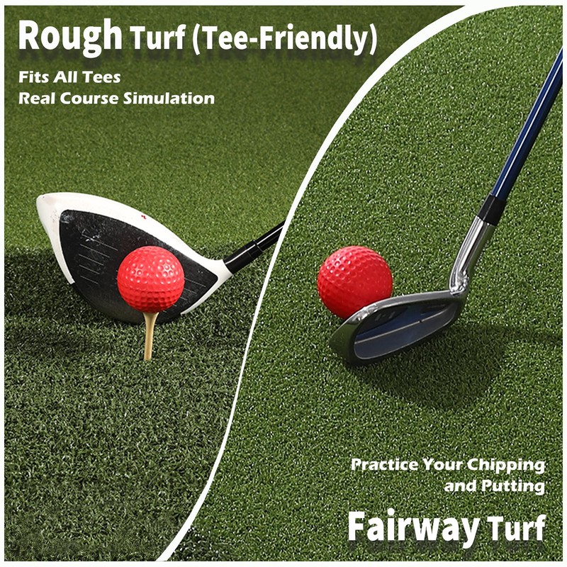 Fanshaw Premium Dual-Turf Golf Mat 5x4 40mm Thickened for Practice