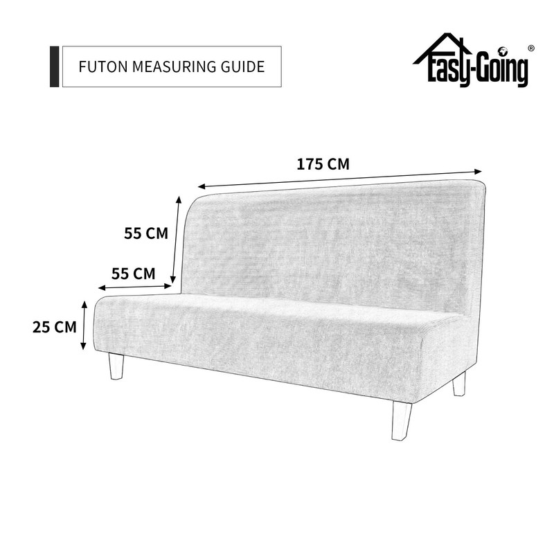 Easy-Going Stretch Futon Slipcover Armless Futon Bed Cover Furniture Protector