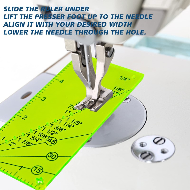Jonnick Sew Seam Allowance Ruler and Magnetic Seam Guide for
