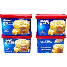 Maxwell House International Vanilla Caramel Latte 8.7 oz ( Pack of 4 )~5/2025