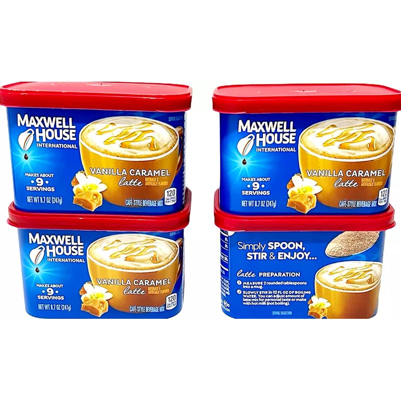 Maxwell House International Vanilla Caramel Latte 8.7 oz ( Pack