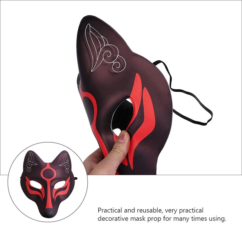 TENDYCOCO 2 Pieces Fox Japanese Kitsune Mask Fox Mask Japan