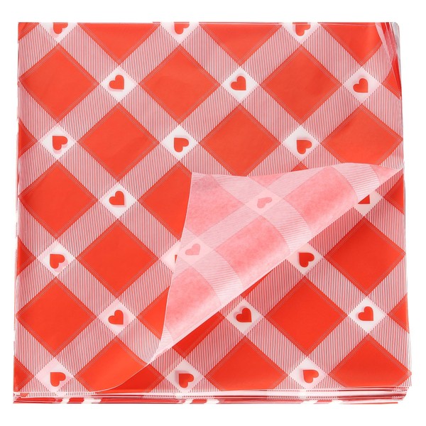 sourcing map 100pcs Wax Paper Sheets 11.81" x 11.81" Heart-Shaped