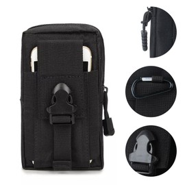 Weenwill Tactical Waist Bag,EDC Gadget Belt Tactical Molle Pouches Military Backpack Universal Outdoor Fanny Packs with Adjustable Belt and Pockets for Sports Hiking Camping(Black)