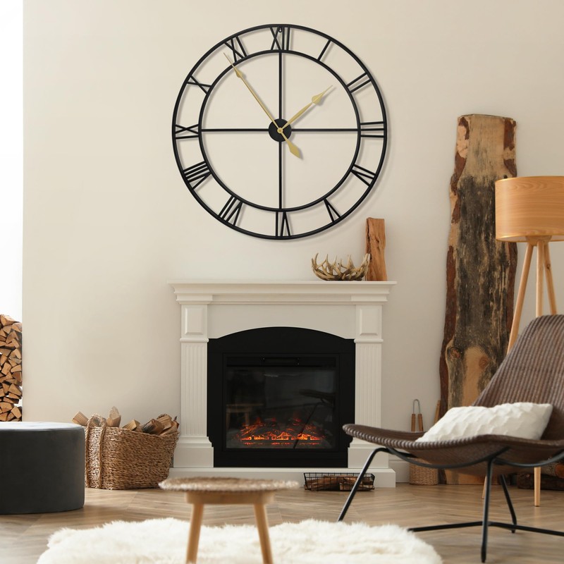 LEIKE 80CM Extra Large Wall Clock - 31" Oversize Modern