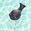 bevo Vertriebs GmbH PO-0181035 4260353191336 Pool Thermometer Black Whale, Approx.