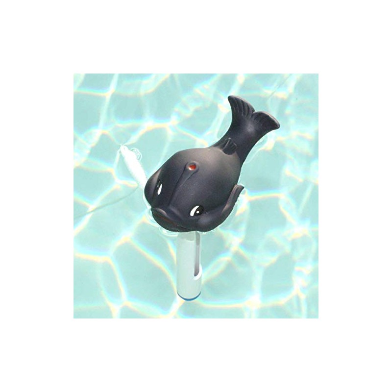 bevo Vertriebs GmbH PO-0181035 4260353191336 Pool Thermometer Black Whale, Approx.