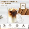 KesaPlan 50 Pack 16oz Clear Plastic Cups with Sip Lids,