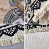 LIULA Round Cotton Rug Woven Tassel Throw Rug Washable Area