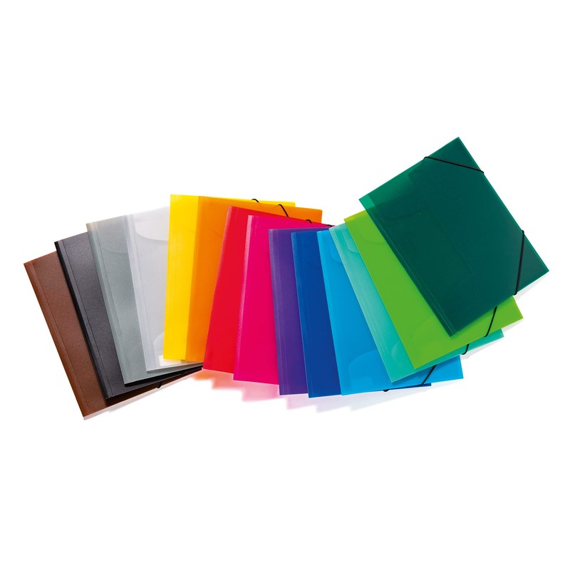 HERMA Elastic Folder Translucent in Pink, A4, Sturdy Plastic, with