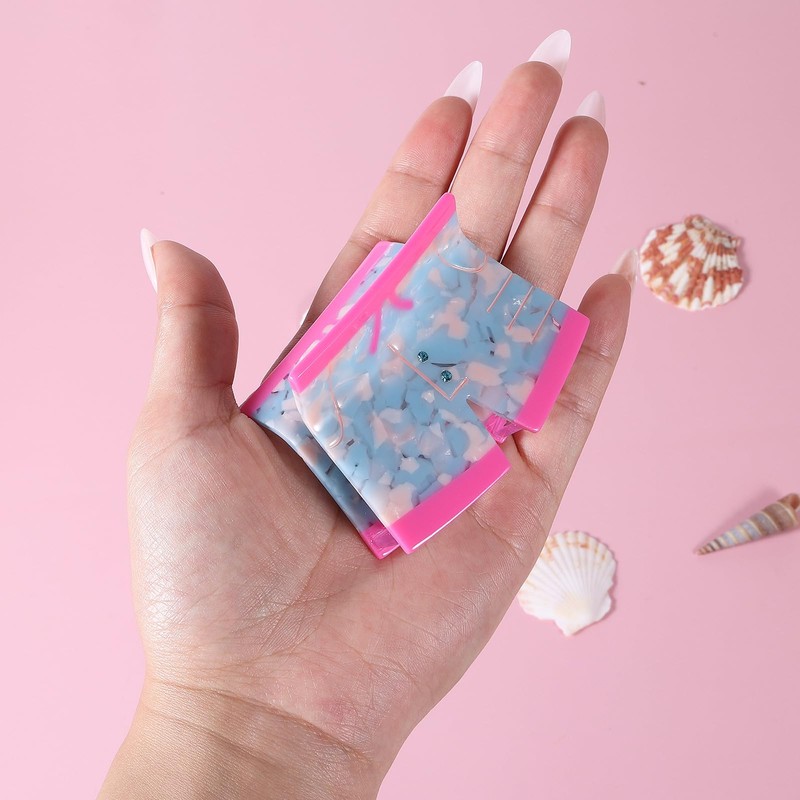 Acrylic Summer Beach Theme Hair Claw Clip Non Slip Acetate