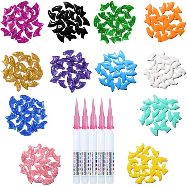 MiiOUU 10x Colors / 100 pcs Cat Nail Caps |