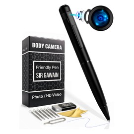 SIRGAWAIN Premium Body Camera Pen, 1080p Full HD Video & Photos, 70-Min Battery, Motion Detection, 2025 Model, Easy to Use Body Cam