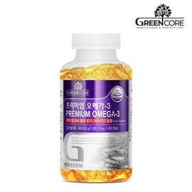 Green Core Premium Omega 3 360 Capsule 1 bottle / 그린코어 프리미엄 오메가3 360캡슐 1병