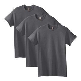 Gildan mens Heavy Cotton T-shirt, Style G5000, Multipack T Shirt, Charcoal (3-pack), Large US