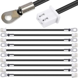 Xiatiaosann 10 Pcs NTC Thermistor Temperature Sensor Probe 15.7Inch XH2.54-2P Plug 3950 B Sensitive Temp Sensor with O Ring Cold Pressed Terminal Connector for Aquarium Water Heater Air Conditioner