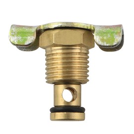 TAODAN 2PCS 1/4 Brass Air Hose Fitting Air Compressor Blowdown Valve NPT Male External Drain Cock Drain Switch With Handle