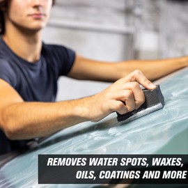 Invisible Glass 91411 Glass Stripper Hard Water Spot Remover Kit - Removes Coatings, Water Stains, Waxes, Oils, and More - Glass Polish Car Window Windshield Treatment - 4 Fl Oz