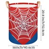 Large Laundry Basket Hamper - Red Spiderweb 62L Collapsible Storage