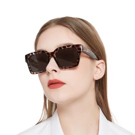 OCCI CHIARI Bifocal Reading Sunglasses for Women 1.5 Oversized Square Reader Sunglasses 1.0 1.5 2.0 2.5 3.0 3.5 (Brown,1.50)