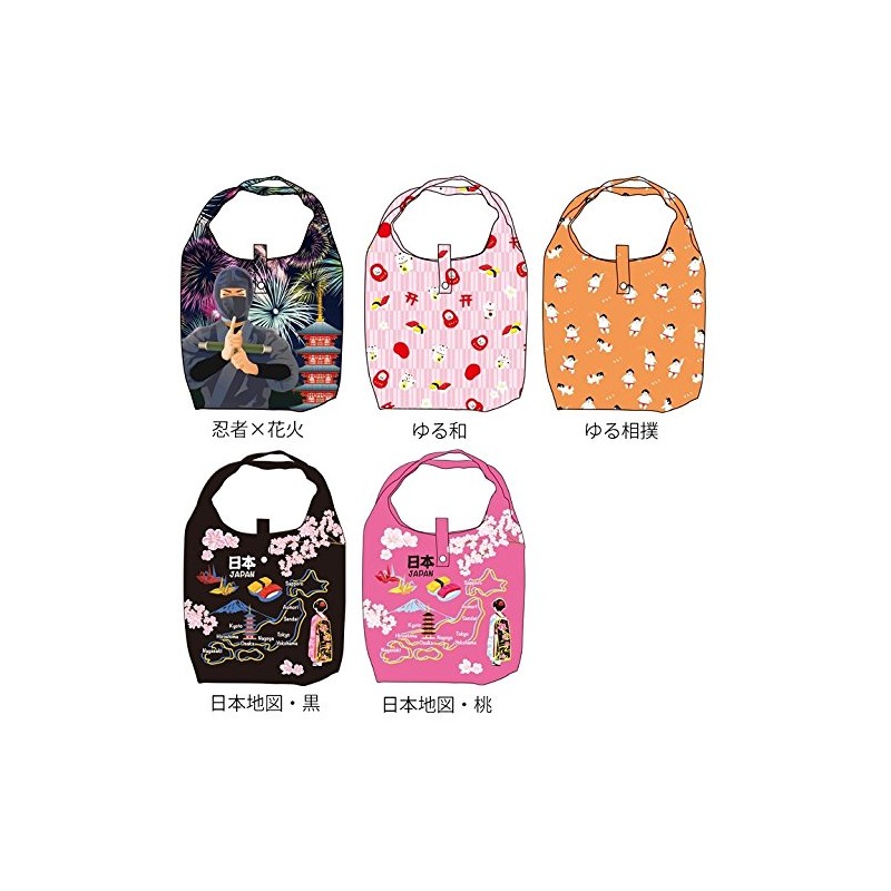 Nol Corporation ECZ-1-26 Eco Bag, Japanese Pattern, Foldable, Storage Bag