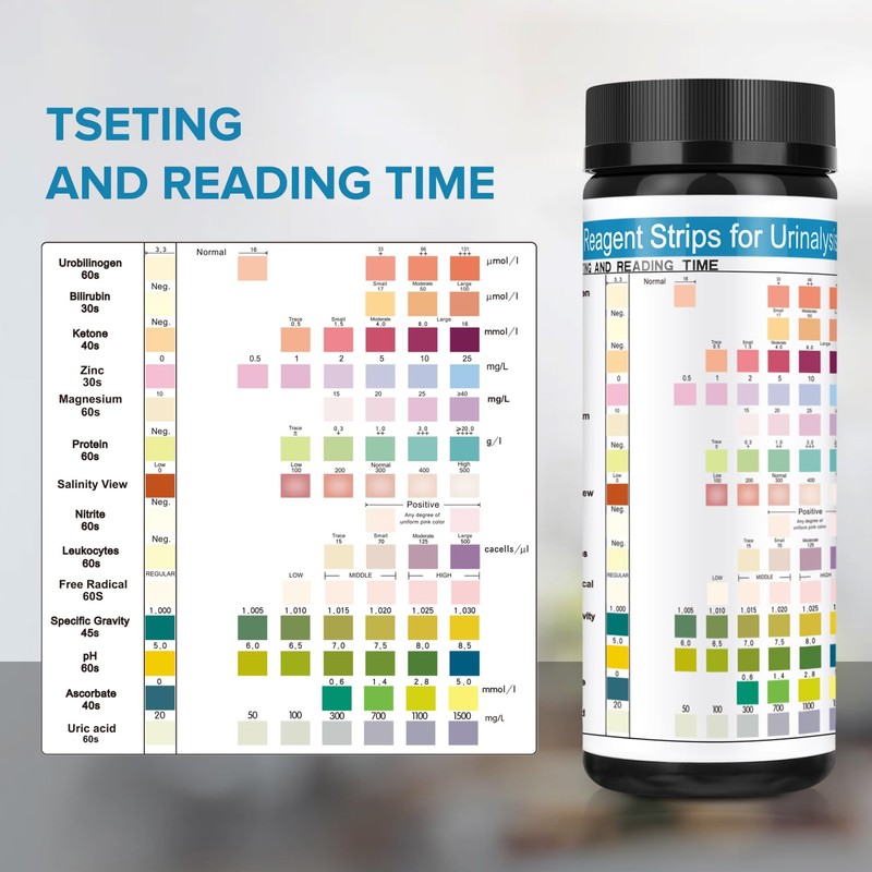 Urine Test Strips 14 Parameters 100 Count