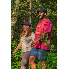 Stormy Kromer Twill Trucker Cap - Snapback Trucker Hat, Adjustable Baseball Hat Navy/Red