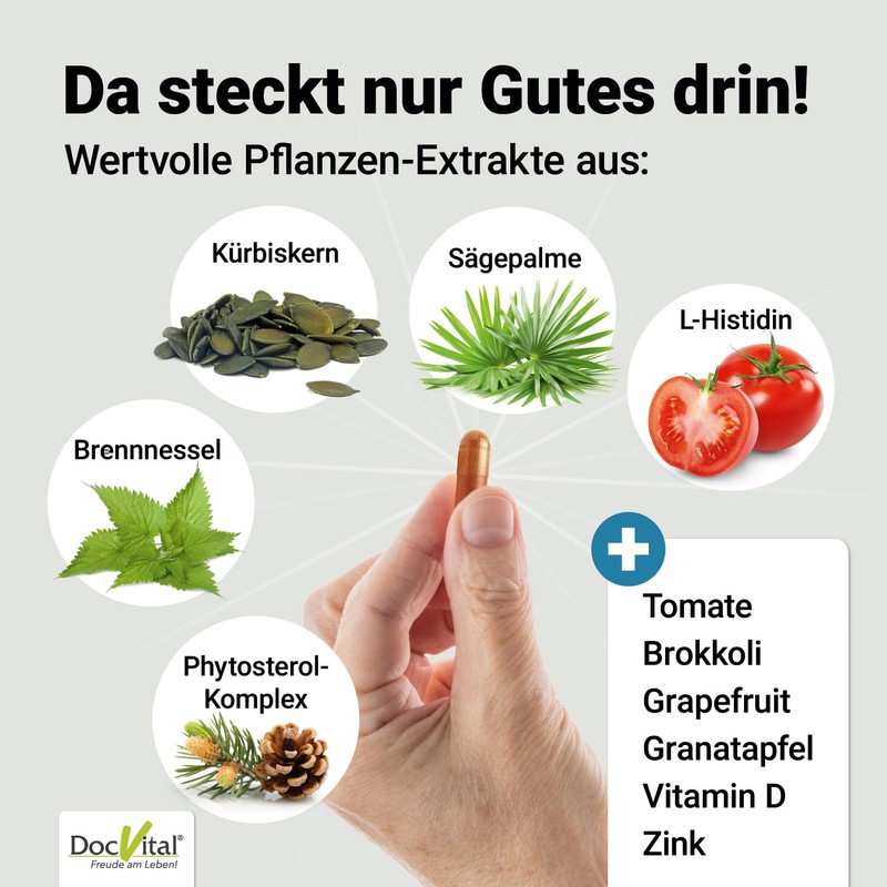 DocVital® Prostate Complex Capsules, Saw Palmetto Extract & Zinc, German