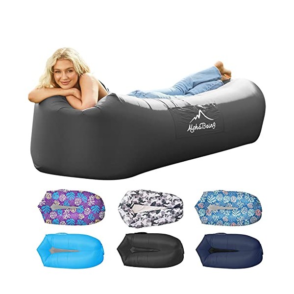 AlphaBeing Inflatable Lounger Air Sofa, Portable Inflatable Couch Mesh Hollow