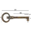 Furniture Key Antique Style Furniture Burnished Replacement Key Blank Patina